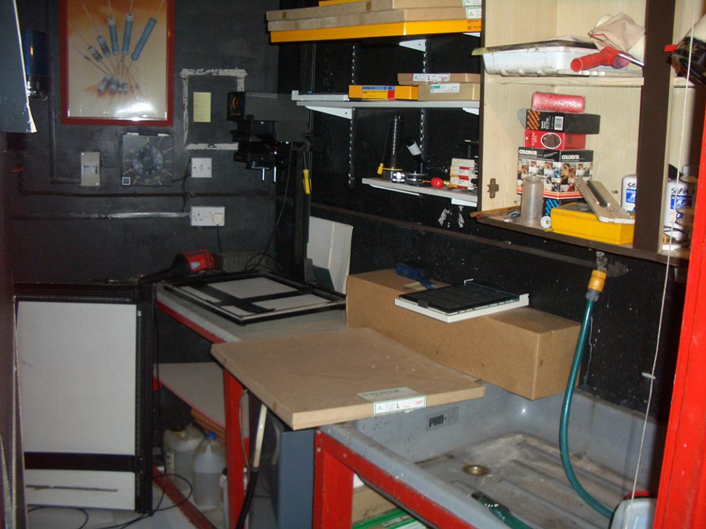 THE FIRST DARKROOM FOR THE BLACK AND WHITE WORK.