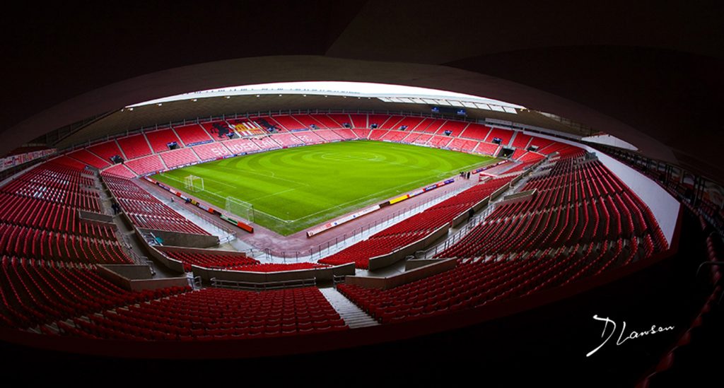 SAFC OFFICIAL STADIUM OF LIGHT FISH EYE SHOT – TAKEN WITH A HASSELBALD SUPERWIDE